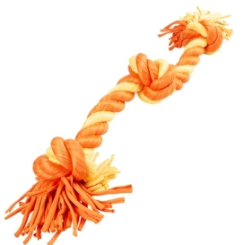 Duvo+ Zabawka dla Psa Sznur Pomarańczowy 3 Węzły 74cm