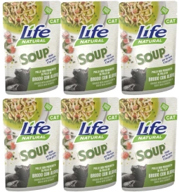 Life Cat Natural Zupa dla Kota Kurczak Szynka Algi 6x60g