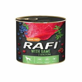 Rafi Pies Puszka 800g Dziczyzna, Borówka, Żurawina, karma dla psa