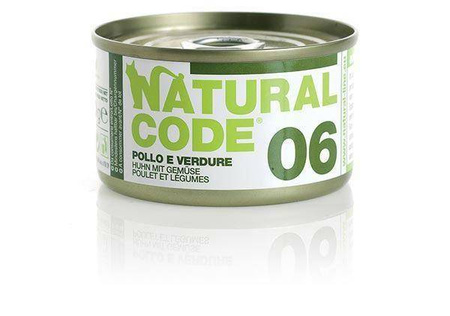 Natural Code Kot 85g 06 Kurczak Warzywa Sos