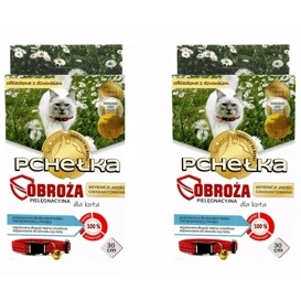 Pchełka Obroża Dla Kota Pielęgnacyjna Dzwonek 30cm 2szt