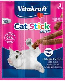 Vitakraft Cat Stick Dorsz i Czarniak 18g