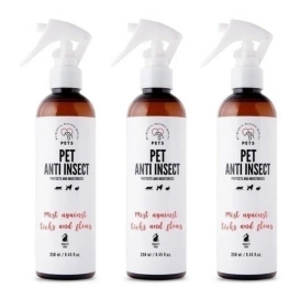Pets Spray Przeciw Pchłom i Kleszczom dla Psa Kota 3x250ml