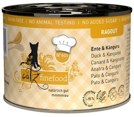 Catz Finefood Karma Dla Kota Kaczka Kangur 190g