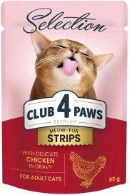 Club4Ł Kot Saszetka 80g Paski Kurczak w Sosie