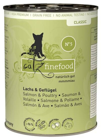 Catz Finefood Classic N05 Karma dla Kota Łosoś Drób 400g