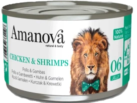 Amanova Mokra Karma dla Kota Kurczak Krewetki Bulion 70g