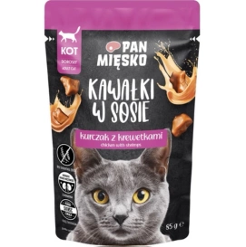 Pan Mięsko Karma Dla Kota Kurczak Krewetka w Sosie 85g