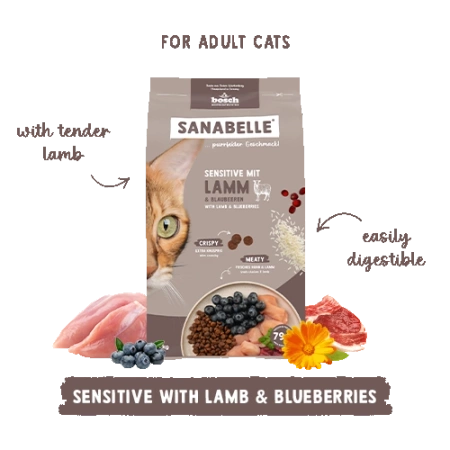 Sanabelle Adult Sensitive Karma dla Kota Jagnięcina 400g