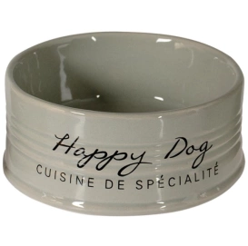 Duvo+ Miska Dla Psa Happy Dog Jasnoszara 10,5cm 300ml