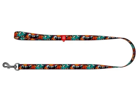 WAUDOG Nylonowa Smycz dla Psa 25mm/200cm Potworki L-XXL