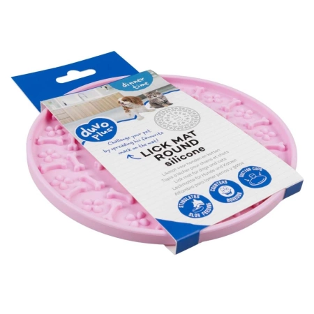 Duvo+ Round Mata Dla Psa Spowalniająca Silikon Róż 15cm