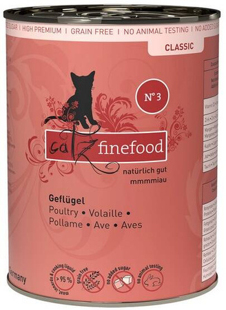 Catz Finefood Classic N03 Karma Mokra Dla Kota Drób 400g