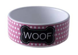 Yarro Miska Ceramiczna Dla Psa Woof Różowa 13x4,5