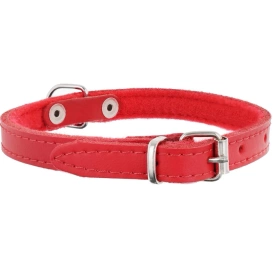 Dino Obroża Skórzana Dla Psa 10mm/27 cm Czerwona