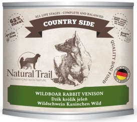 Natural Trail Karma Mokra Dla Psa Królik Dziczyzna Puszka 200g