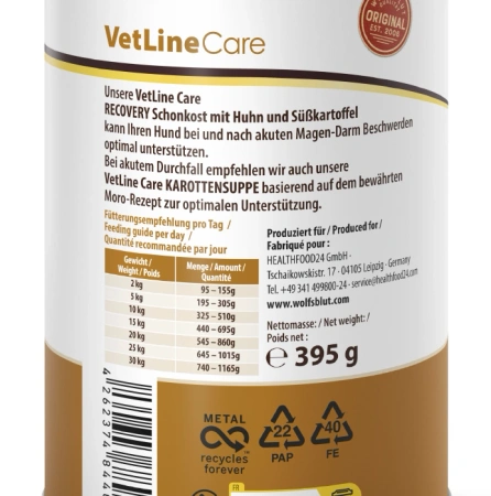 Wolfsblut VetLine Care Recovery Karma dla Psa Kurczak 12x395g