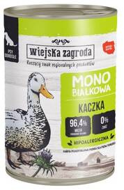 Wiejska Zagroda Karma Dla Psa Mono Kaczka 400g