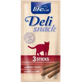 Life Cat Deli  Kabanosy dla Kota Wołowina Wątróbka 3x5g