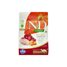 Farmina N&D Karma dla Kota Sterylizowanego Przepiórka Dynia 1,5kg