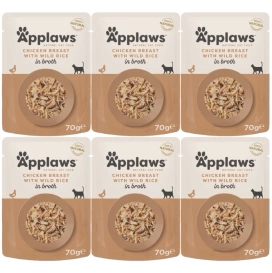 Applaws Karma dla Kota Kurczak Dziki Ryż 6x70g