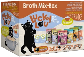 Lucky Lou Karma Dla Kota Broth-Mix-Box Saszetki 12x70g