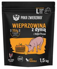 Paka Zwierzaka Sucha Karma dla Psa L Wieprzowina 1,5kg