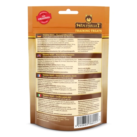 Wolfsblut Training Treats Wide Plain Dla Psa Konina 70g