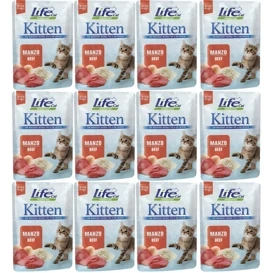 Life Cat Kitten Karma dla Kota Juniora Wołowina 12x70g