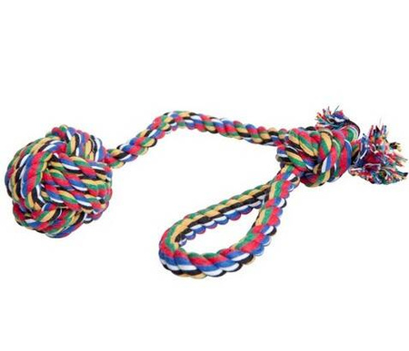 Dingo Zabawka Dla Psa Piłka Ze Sznurka Wielokolorowa