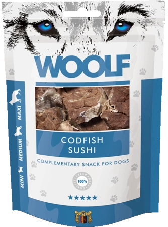 Woolf Przysmak Pies Cod Fish Sushi, 100g