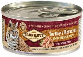 Carnilove Cat Turkey & Reindeer - indyk i renifer puszka 100g