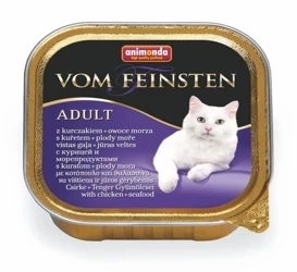 Animonda vom Feinsten Cat Adult z Kurczakiem i Owocami Morza tacka 100g