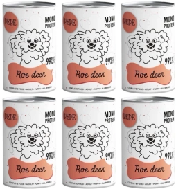 Paka Zwierzaka PEPE Mokra Karma dla Psa Sarna 6x400g