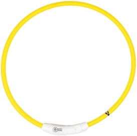 Duvo+ Obroża Dla Psa Świecąca USB Nylon Yellow 35cm