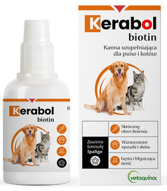 Vetoquinol Witaminy Dla Psa Biowet Kerabol Na Sierść 20ml