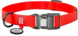 WAUDOG Wodoodporna Obroża Dla Psa Czerwona Adresówka QR M