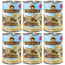 Wolfsblut Puppy Cold River Mokra Karma dla Szczeniąt Pstrąg 6x395g