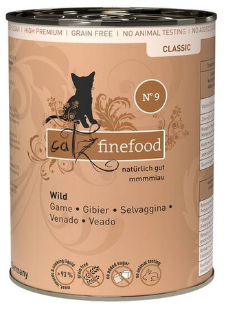 Catz Finefood Classic N09 Karma Dla Kota Dziczyzna 400g