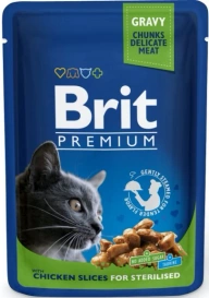 Brit Premium Cat Adult Kurczak Sterilised saszetka 100g