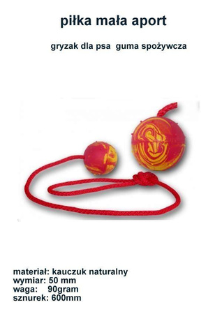 Fixi Aportowa Piłka dla Psa "1" Mała Kolor Losowy