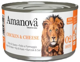 Amanova Mokra Karma dla Kota Kurczak Ser w Bulionie 70g
