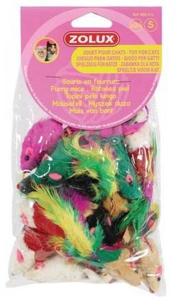 Zolux Zestaw 24 małych myszek dla kota