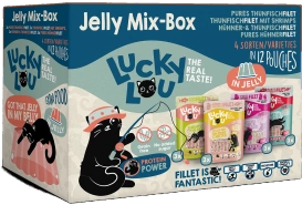 Lucky Lou Karma Dla Kota Jelly-Mix-Box Saszetki 12x70g