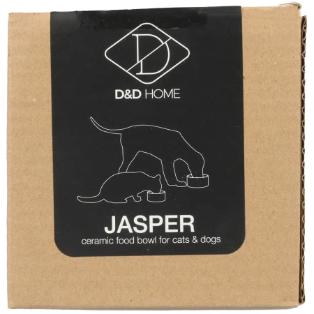 D&D Ceramiczna Miska Dla Psa Kota Jaspis 13,8cm Brąz