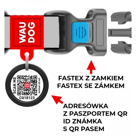 WAUDOG Obroża Dla Psa Arbuz Z Adresówką QR XS
