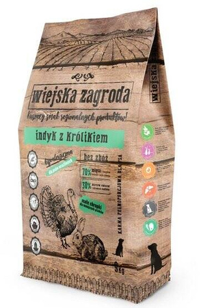Wiejska Zagroda Karma Dla Psa Indyk z Królikiem S 9kg
