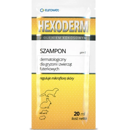 Hexoderm Dermatologiczny Szampon Dla Gryzoni 5x20ml