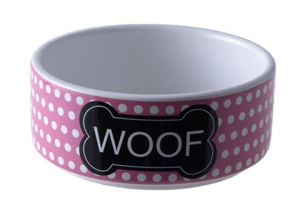 Yarro Miska Ceramiczna Dla Psa Woof Różowa 13x4,5