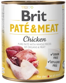 Brit Puszka 800g Pasztet i Mięso z Kurczaka